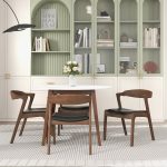 Dakota  Solid Wood Black Leather Dining Chair (Set Of 2) - Image 5