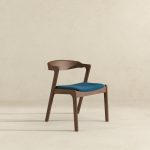 Dakota  Solid Wood Blue Velvet Dining Chair (Set Of 2) - Image 3