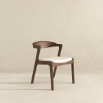 Dakota  Solid Wood Cream Velvet Dining Chair (Set Of 2) - Image 3