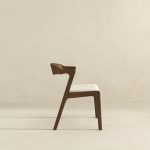 Dakota  Solid Wood Cream Velvet Dining Chair (Set Of 2) - Image 4
