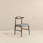 Damian Mid-Century Solid Wood Grey Dining Chair - Image 5