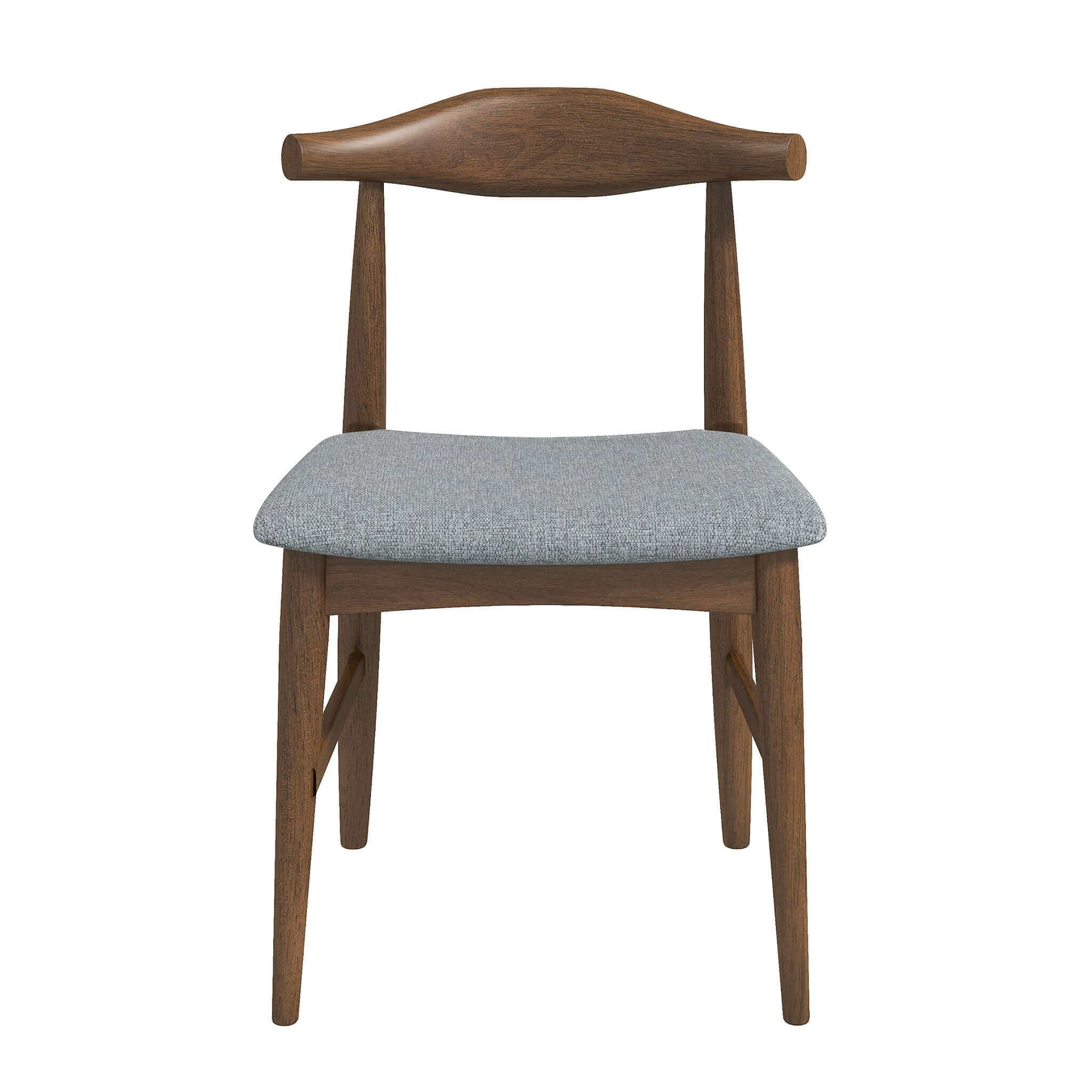 Damian Mid-Century Solid Wood Grey Dining Chair Damian Mid-Century Solid Wood Grey Dining Chair
