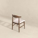 Damian  Solid Wood Beige Dining Chair - Image 2