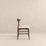 Damian  Solid Wood Beige Dining Chair - Image 3