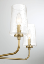 Dazzle Five Lights Chandelier With Clear Seeded Glass -Satin Brass - Image 5