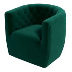 Delaney  Green Velvet Swivel Chair - Image 2