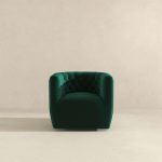 Delaney  Green Velvet Swivel Chair - Image 5