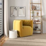 Delaney Swivel Chair (Gold Velvet) - Image 2