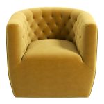Delaney Swivel Chair (Gold Velvet) - Image 4
