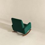Demetrius Green Velvet Solid Wood Rocking Chair - Image 4