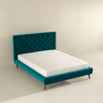 Dillon  Teal Velvet Platform Bed(Queen Size) - Image 2