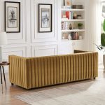 Dominic Channel Tufted Velvet Sofa - Image 3