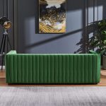 Dominic Channel Tufted Velvet Sofa - Image 4
