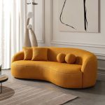 Drake Japandi Style Curvy Boucle Sofa - Image 3