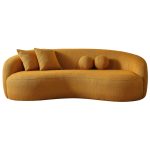 Drake Japandi Style Curvy Boucle Sofa - Image 5