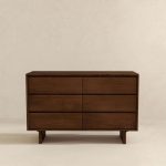 Dubrovnik Mid Century Modern Walnut Dresser With 6 Drawers - Image 5
