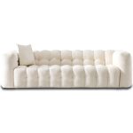 Eden Modern Tufted Chesterfield Boucle Fabric Sofa - Image 3