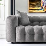Eden Modern Tufted Chesterfield Boucle Fabric Sofa - Image 3