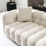 Eden Modern Tufted Chesterfield Boucle Fabric Sofa - Image 4
