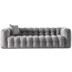 Eden Modern Tufted Chesterfield Boucle Fabric Sofa - Image 5