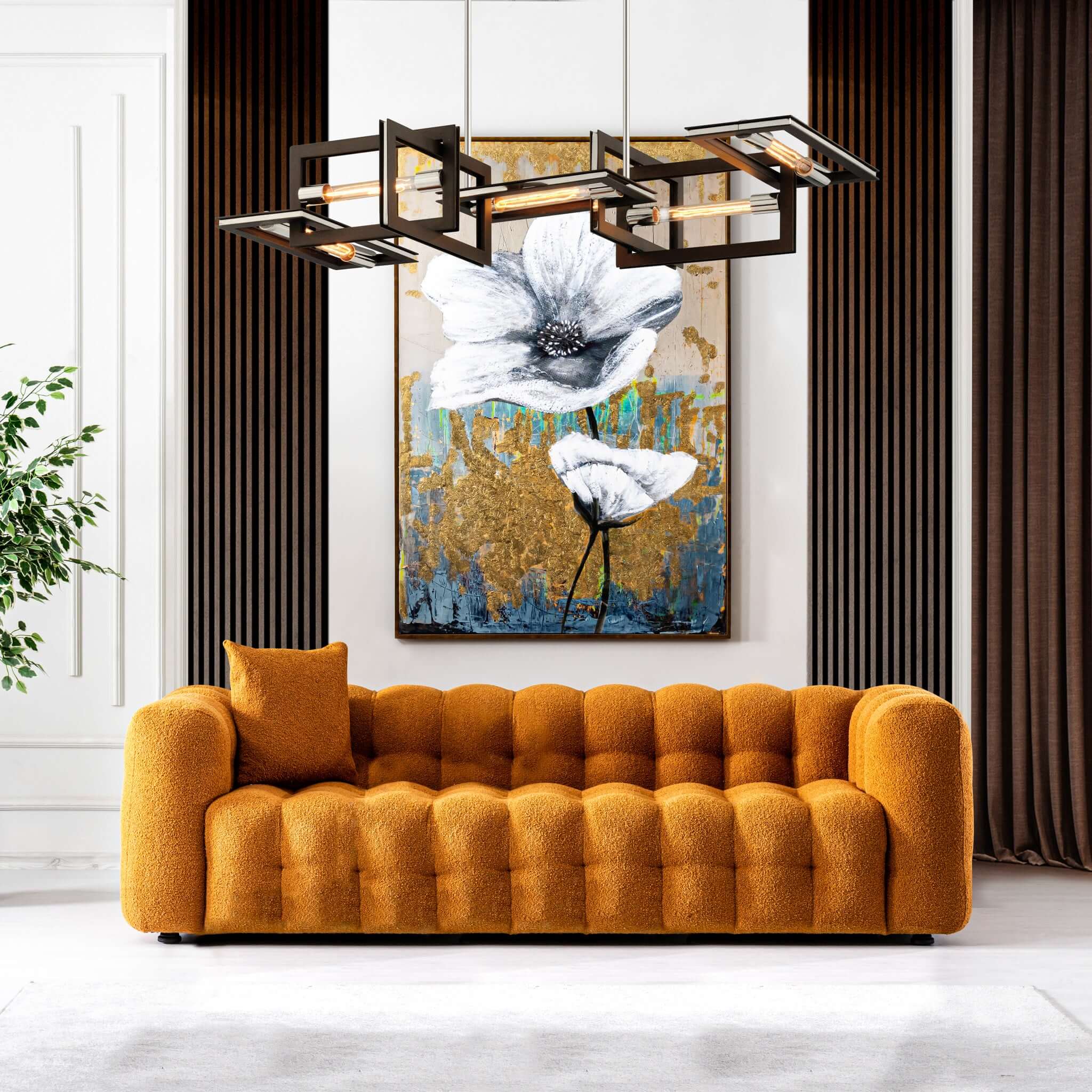 Eden Modern Tufted Chesterfield Boucle Fabric Sofa Eden Modern Tufted Chesterfield Boucle Fabric Sofa