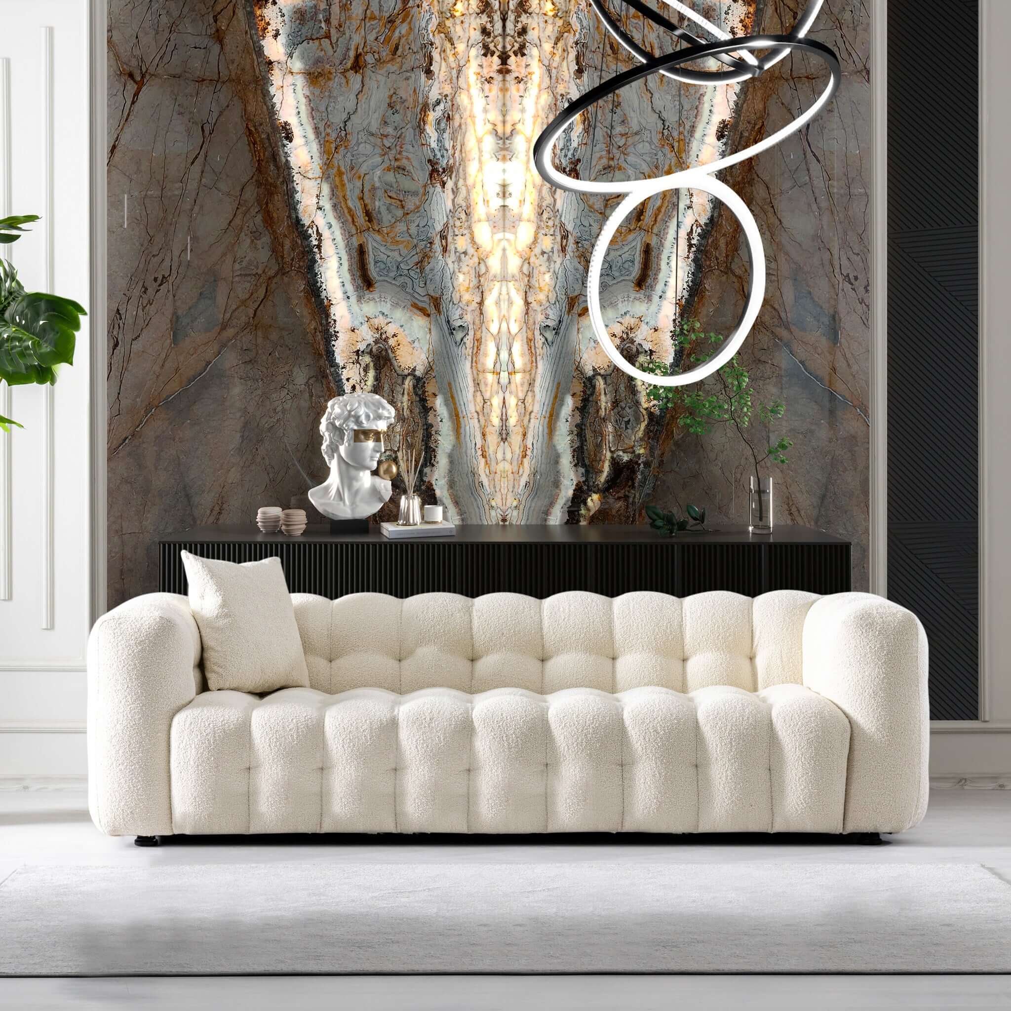 Eden Modern Tufted Chesterfield Boucle Fabric Sofa Eden Modern Tufted Chesterfield Boucle Fabric Sofa