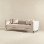 Edward Sofa (Light Cream Velvet) - Image 5