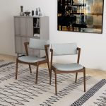 Edwin Light Gray Fabric Dining Chair (Set Of 2) - Image 3
