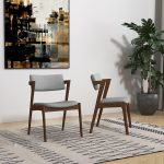 Edwin Light Gray Fabric Dining Chair (Set Of 2) - Image 4