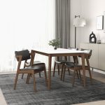 Edwin Mid Century Modern Black Vegan Leather Dining Chair (Set Of 2) - Image 2