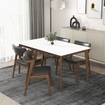 Edwin Mid Century Modern Black Vegan Leather Dining Chair (Set Of 2) - Image 3