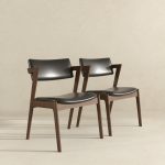 Edwin Mid Century Modern Black Vegan Leather Dining Chair (Set Of 2) - Image 4