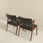 Edwin Mid Century Modern Black Vegan Leather Dining Chair (Set Of 2) - Image 5