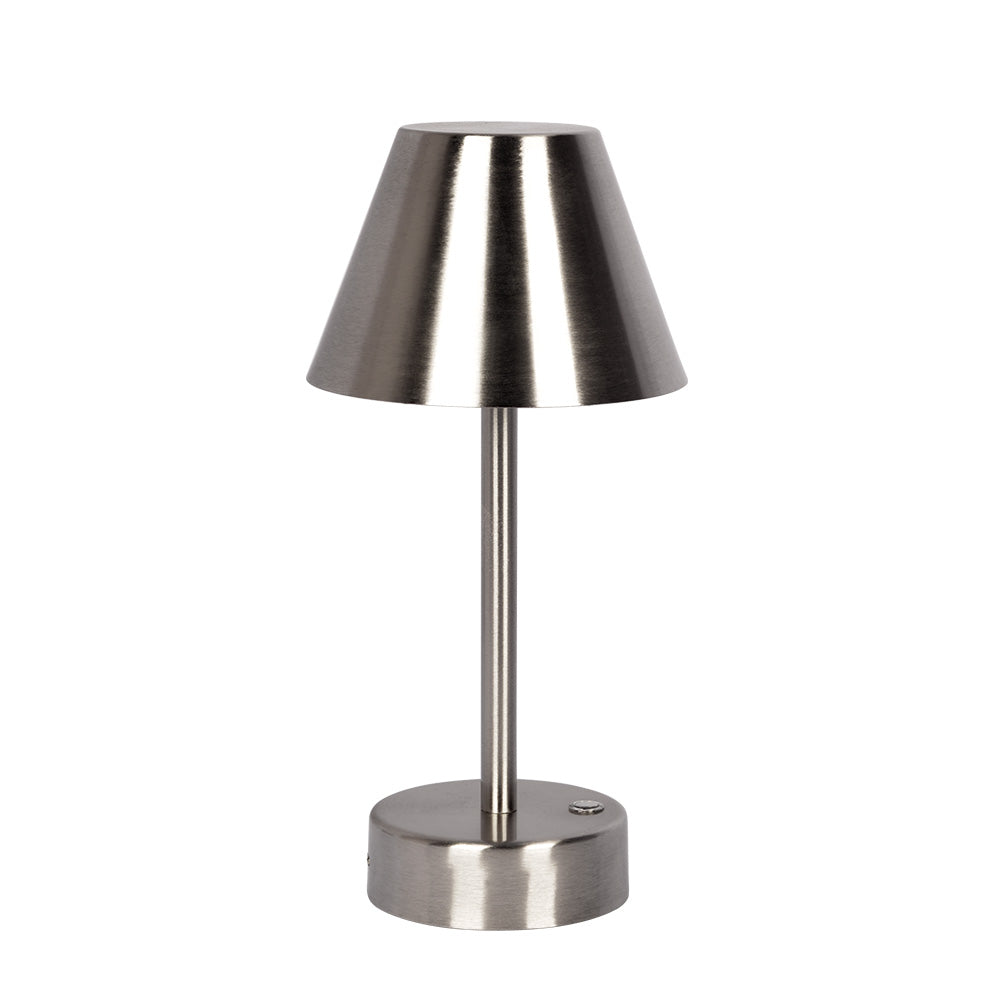 Elegance Rechargeable LED Table Lamp Brushed Nickel LED Touch Switch Elegance Rechargeable LED Table Lamp Brushed Nickel LED Touch Switch