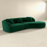 Elijah Japandi Style Curvy Sectional Sofa 126" - Image 2