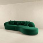 Elijah Japandi Style Curvy Sectional Sofa 126" - Image 3