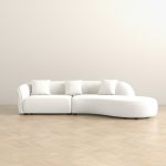 Elijah Japandi Style Curvy Sectional Sofa 126" - Image 3