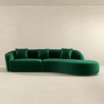 Elijah Japandi Style Curvy Sectional Sofa 126" - Image 4