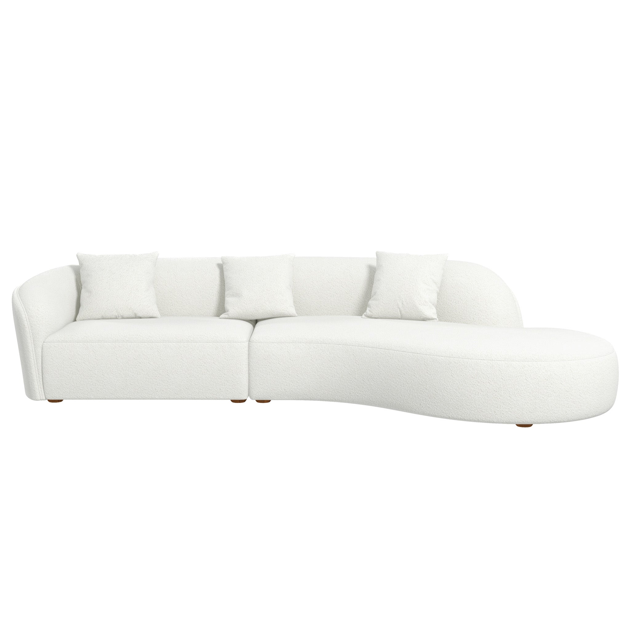 Elijah Japandi Style Curvy Sectional Sofa 126" Elijah Japandi Style Curvy Sectional Sofa 126"