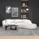 Elijah Japandi Style Curvy Sectional Sofa 133" - Image 4