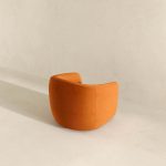 Elise Mid Century Modern Burnt Orange Velvet Swivel Chair - Image 4