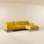 Ella L-Shaped Dark Yellow Linen Left Sectional Couch - Image 4