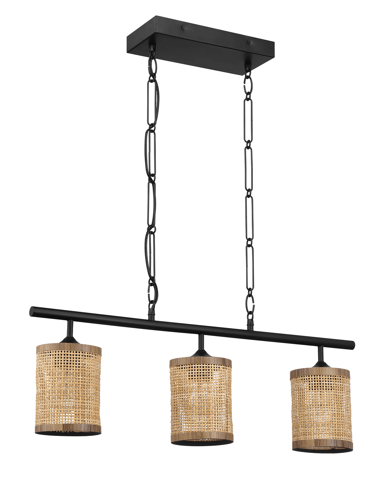 Elysian Three Lights Island With Natural Rattan Shade Farmhouse Chain Ceiling Lamp Elysian Three Lights Island With Natural Rattan Shade Farmhouse Chain Ceiling Lamp