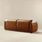 Emma Mid Century Modern Luxury Cognac Leather Sofa - Image 5