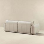 Emma Mid Century Modern Luxury Cream Leather Sofa - Image 5