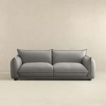 Emma Mid Century Modern Luxury Grey Leather Sofa - Image 4