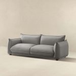 Emma Mid Century Modern Luxury Grey Leather Sofa - Image 5
