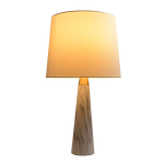 Enclave Hydro Black Table Lamp with On/Off Switch Faux Marble Base Fabric Shade - Image 2