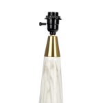 Enclave Hydro Black Table Lamp with On/Off Switch Faux Marble Base Fabric Shade - Image 4