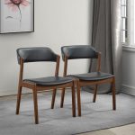 Enzo Black Leather Dining Chair (Set Of 2) - Image 2